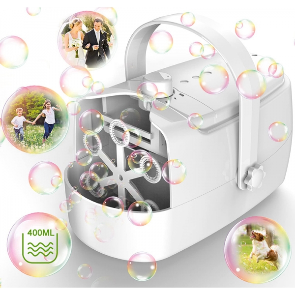 Portable Bubble Machine (White#QB-806BM)